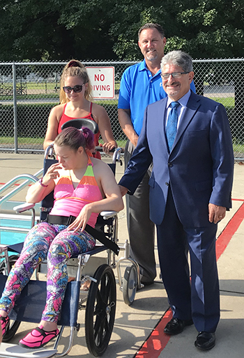 IC Donates a Pool Chair to Fitchburg MA Pool