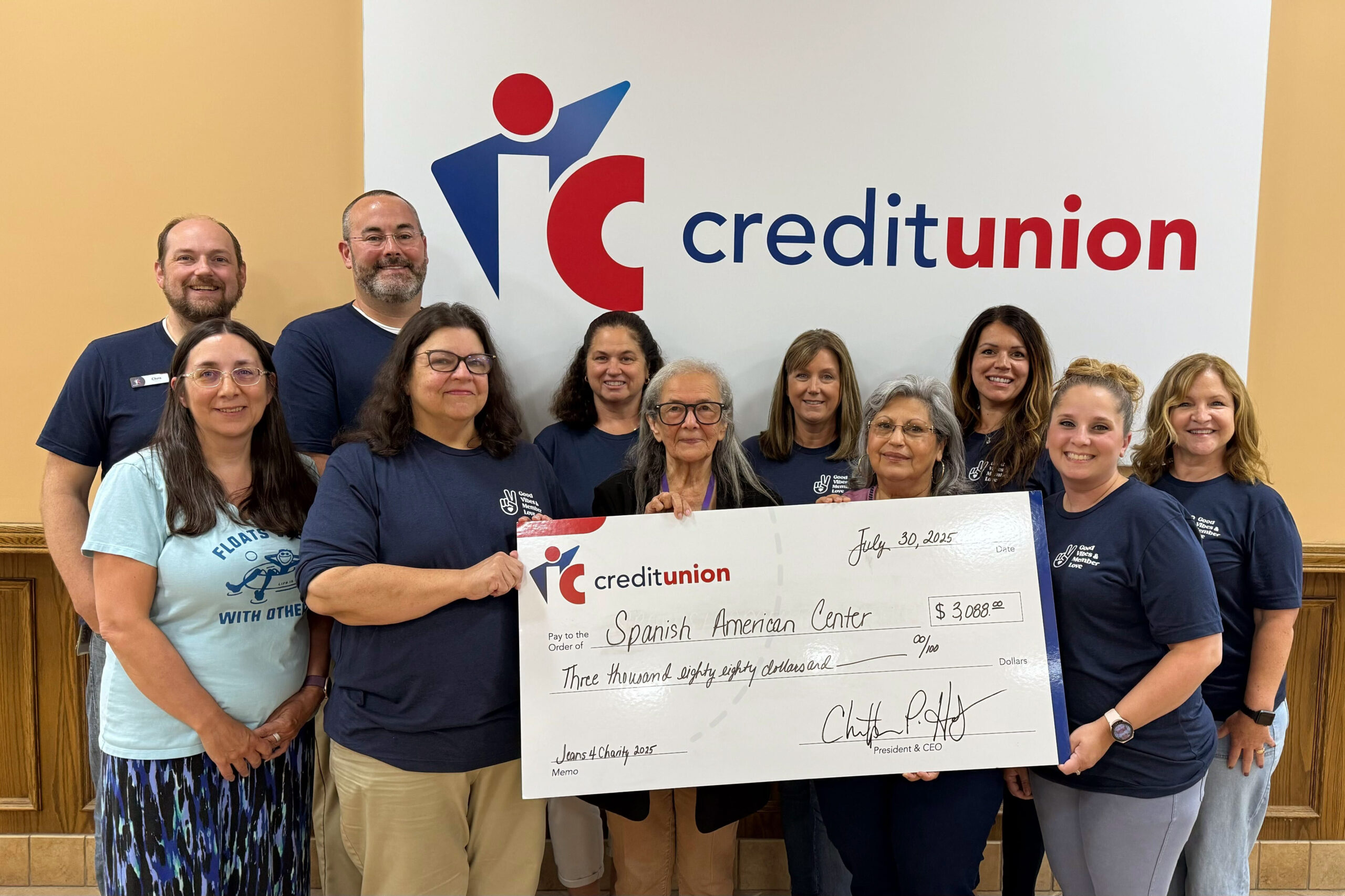 IC Credit Union Donates Over $3,000 to Support Spanish American Center