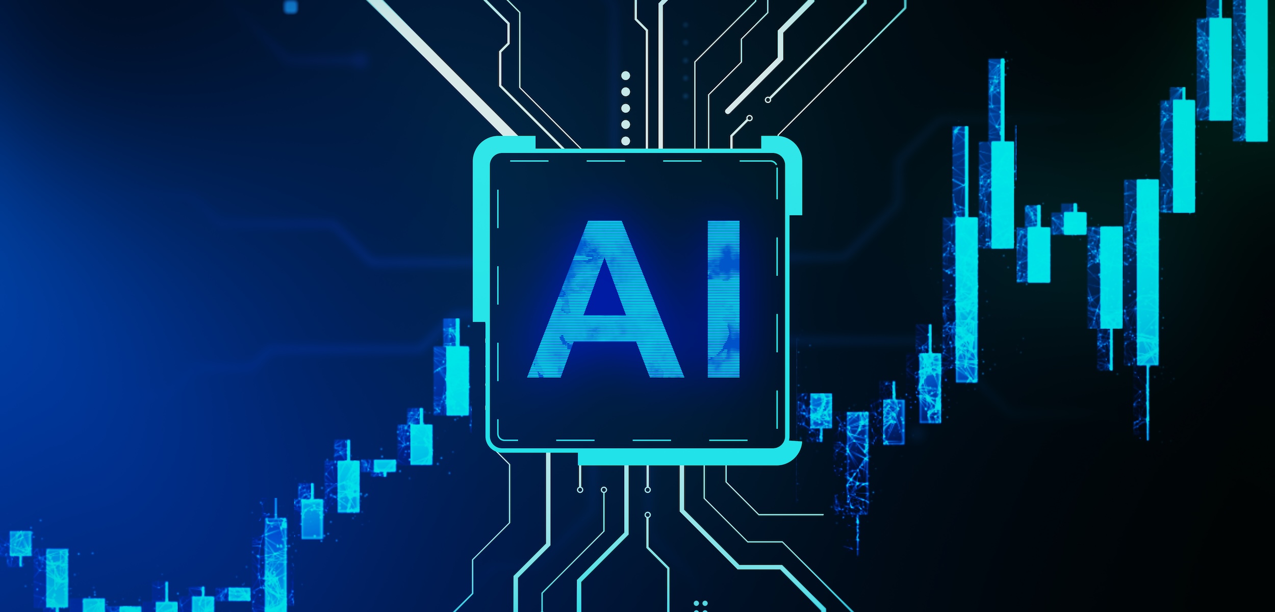 Glowing AI chip with digital circuits and rising candlestick charts on a dark background, representing finance and technology. 3D Rendering SSUCv3H4sIAAAAAAAACpySSW7DMAxF9wV6B0PrGLCtxKl7laALaoqFKFIgySmKIHevBjtgt92Zj+Qnv+jH+1vTEAZBc/LZPHKUYm3MEqKHqJ1NuNut3EsrpMfk7unYYQAaR1Lo6LwGgyGDyGcLV5mgXYzJ+FmSJESIS5Ah77IiDlGek0aFL4m68KnGzZYoydSRUoTsEAsLK2xDVfxfnfXj62X4LC3/KQsjI14aCdXIqZaSy3eU/oqtwSK0Q67ujoPJBRQpgb6Bhz99N6+5tmdEXJzLXTYl7hYbfd7qZYYY527ATH51lcbIjc8QQioXG0ezefoL3BXNsS4WT6sqEek4OewpnYbDOByP00fXjwPt1oJ60FknnbLOJpRiftECu9J5A/Ix9ONRqqnlMKl2LxltQYiupWqvOtWPjKlDusXzFwAA//8DAC6DRzy5AgAA