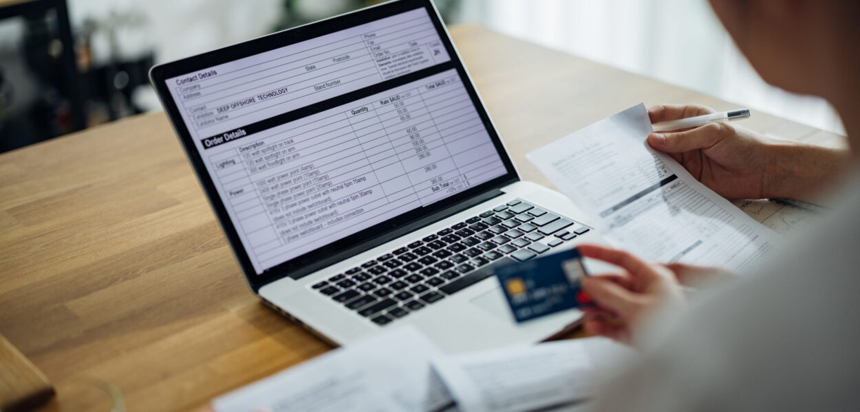 Couple Paying Bills at Home